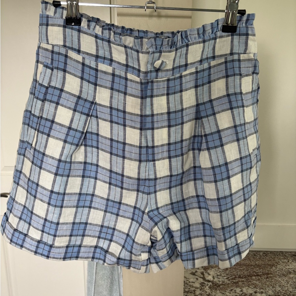 Blue Plaid Women's Shorts